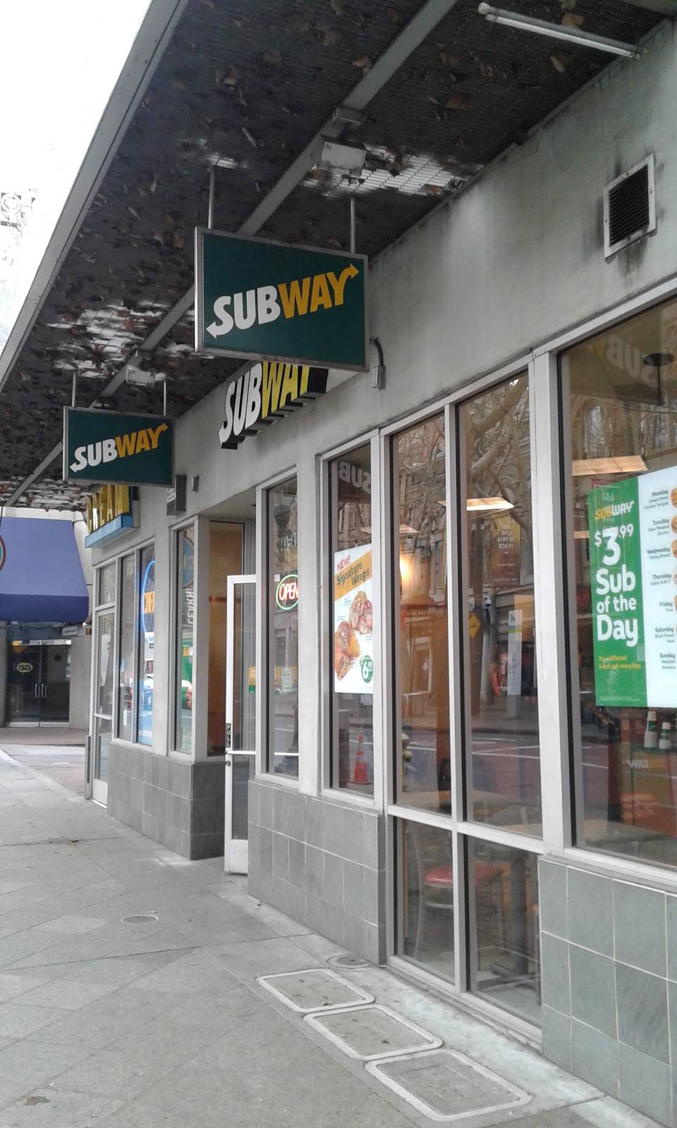 Subway Restaurants | restaurant | 43 S 1st St, San Jose, CA 95113, USA | 4089717827 OR +1 408-971-7827