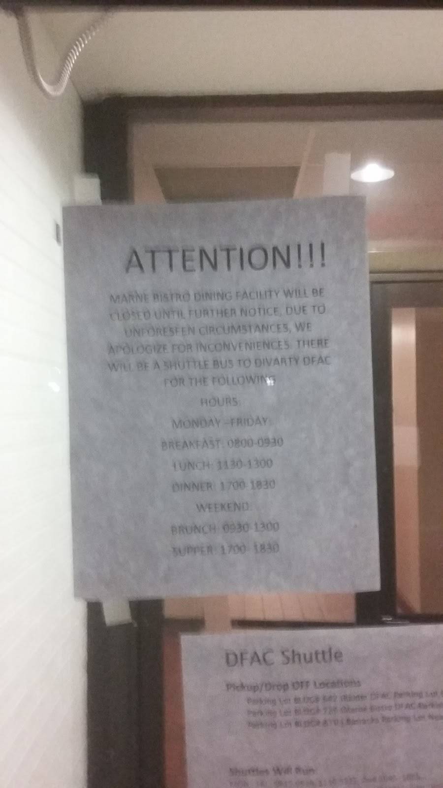 Marne Bistro | restaurant | Bldg 726, W 18th St, Fort Stewart, GA 31315, USA | 9127674180 OR +1 912-767-4180