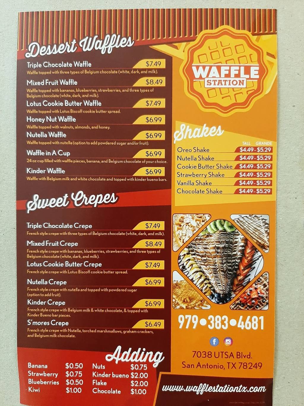 Waffle Station | restaurant | 7039 UTSA Boulevard, San Antonio, TX 78249, USA | 2562244816 OR +1 256-224-4816