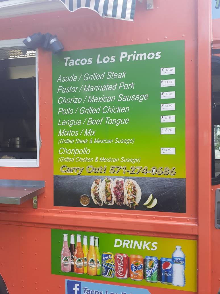 Tacos Los Primos | restaurant | 1765 Clarendon Blvd #3, Arlington, VA 22209, USA | 5712740686 OR +1 571-274-0686