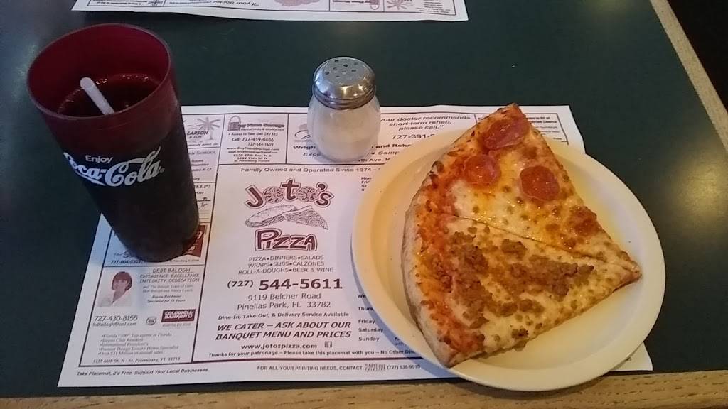 Jotos Pizza | restaurant | 9119 Belcher Rd, Pinellas Park, FL 33782, USA | 7275445611 OR +1 727-544-5611