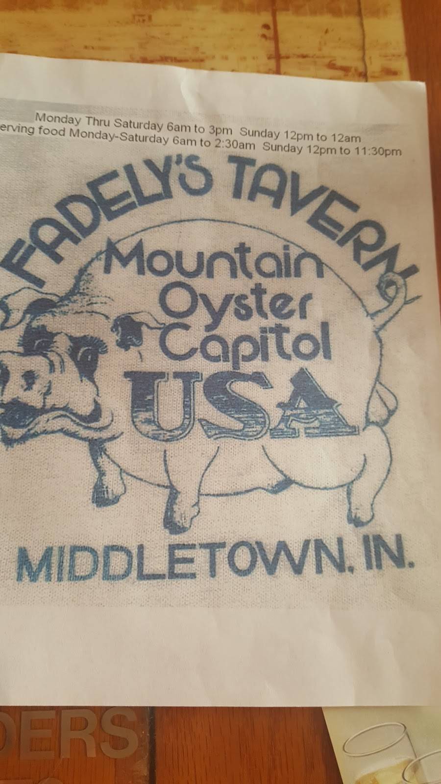 Fadelys Tavern | restaurant | 517 Locust St, Middletown, IN 47356, USA | 7656847020 OR +1 765-684-7020