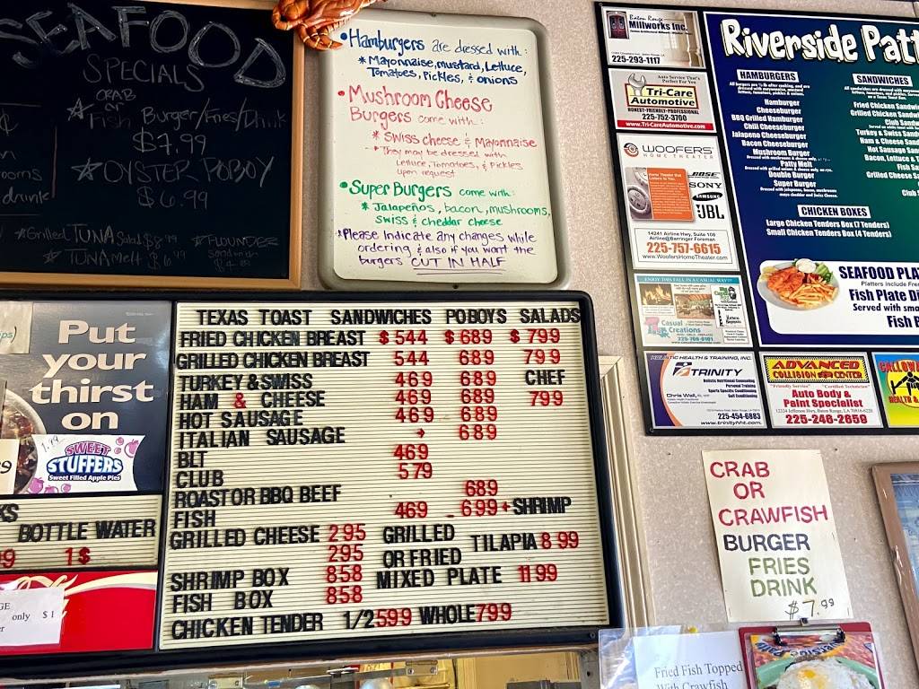 Riverside Patty | restaurant | 10933 Cloverland Ave, Baton Rouge, LA 70809, USA | 2252919414 OR +1 225-291-9414