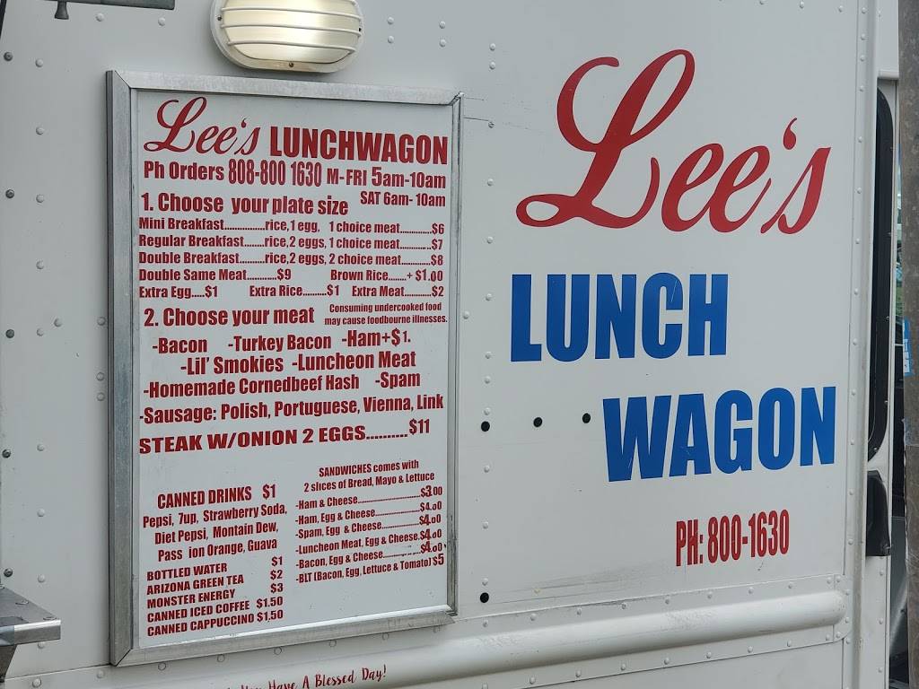 Lees Lunch Wagon | restaurant | Moaniani St + Ka Uka Bl, Waipahu, HI 96797, USA | 8088001630 OR +1 808-800-1630