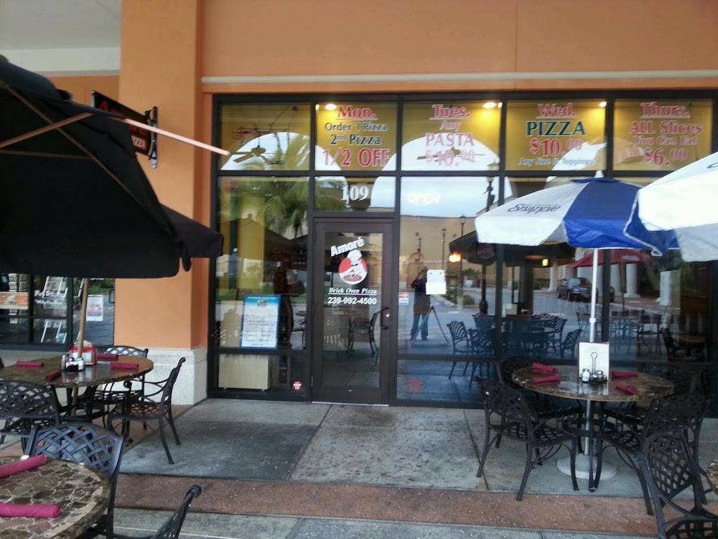 Amore Brick Oven Pizza | meal takeaway | 23111 Fashion Dr, Estero, FL 33928, USA | 2399924500 OR +1 239-992-4500