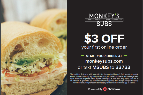 Monkeys Subs Tigard | restaurant | 12194 SW Scholls Ferry Rd, Tigard, OR 97223, USA | 9716016425 OR +1 971-601-6425