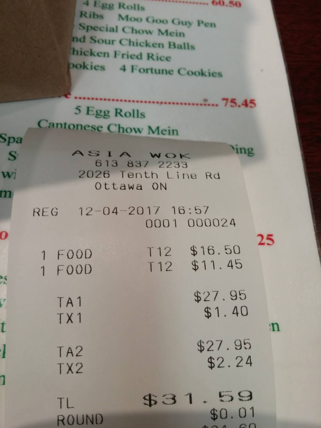 Asia Wok Chinese Food Take-Out | meal takeaway | 2026 Tenth Line Rd, Orléans, ON K4A 4X4, Canada | 6138372233 OR +1 613-837-2233