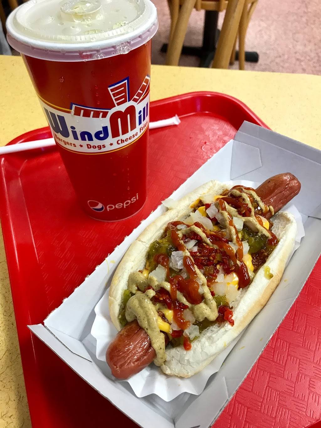 WindMill Hot Dogs of Red Bank | restaurant | 22 Bridge Ave, Red Bank, NJ 07701, USA | 7327475958 OR +1 732-747-5958