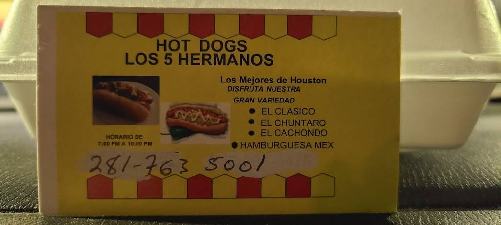 Hot Dog Stand - Los 5 Hermanos | restaurant | 3303 Cortlandt St, Houston, TX 77018, USA | 2817635001 OR +1 281-763-5001