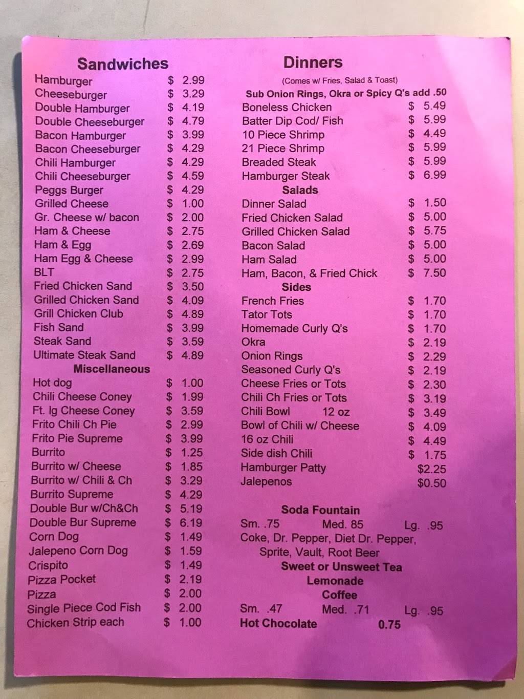 Bobs 82 Mini Mart | cafe | 11026 W Hickory St, Peggs, OK 74452, USA | 9185983473 OR +1 918-598-3473