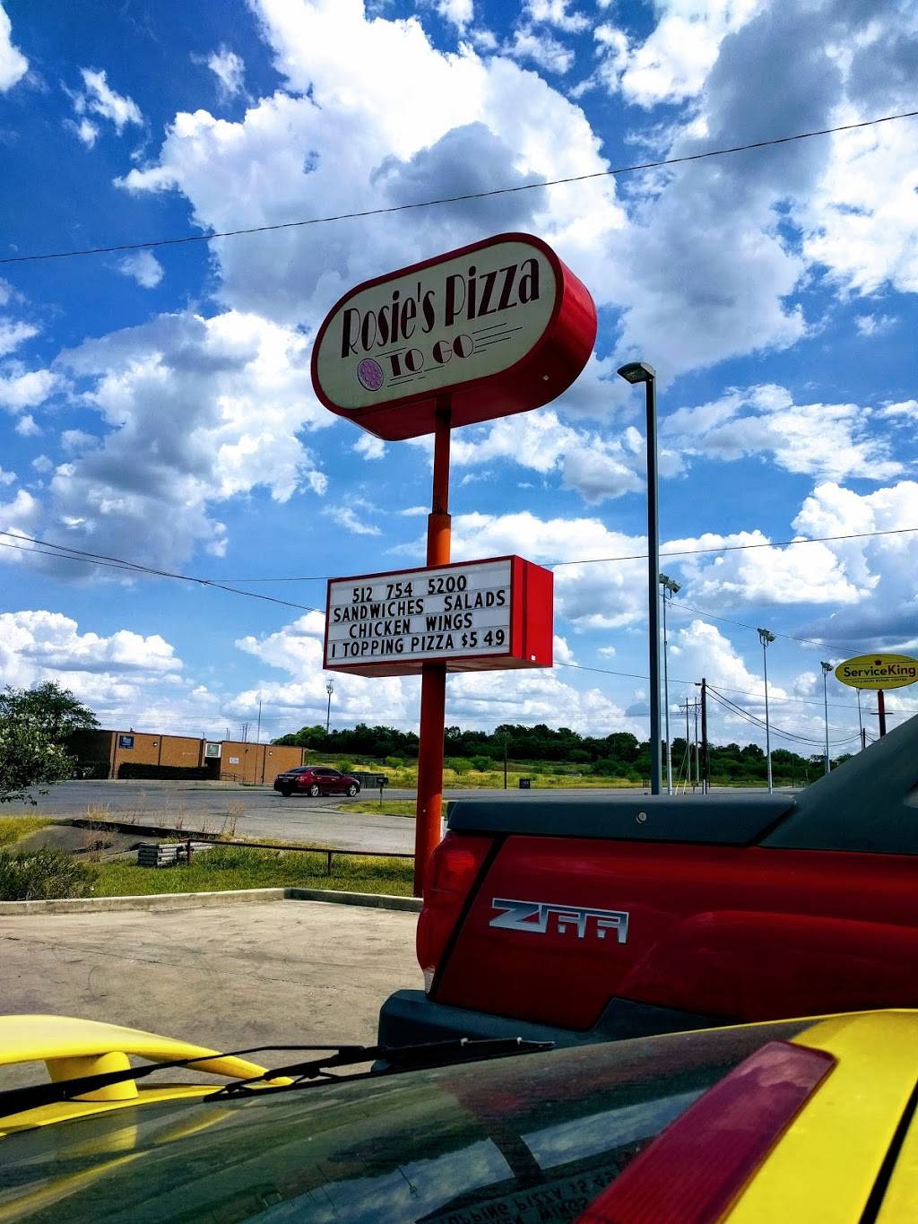 Rosies Pizza To Go | restaurant | 1318 TX-123, San Marcos, TX 78666, USA | 5127545200 OR +1 512-754-5200