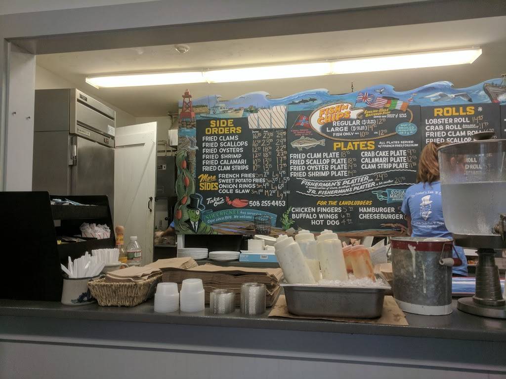 Sir Crickets Fish & Chips | restaurant | 38 MA-6A, Orleans, MA 02653, USA | 5082554453 OR +1 508-255-4453