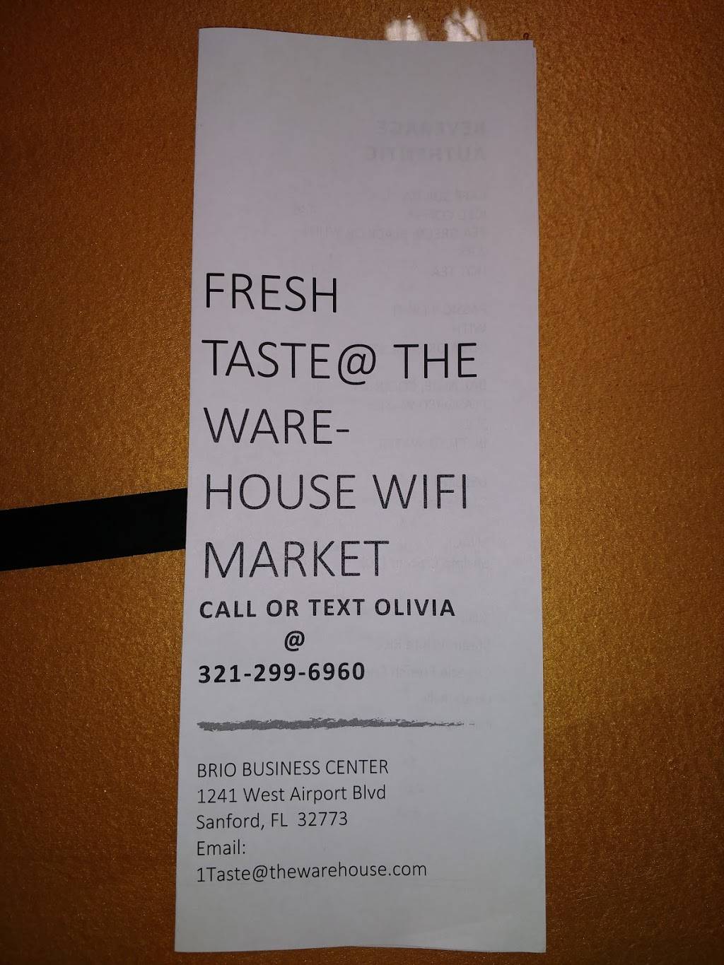 The Warehouse WiFi Market | restaurant | 1241 W Airport Blvd, Sanford, FL 32773, USA | 3212996960 OR +1 321-299-6960