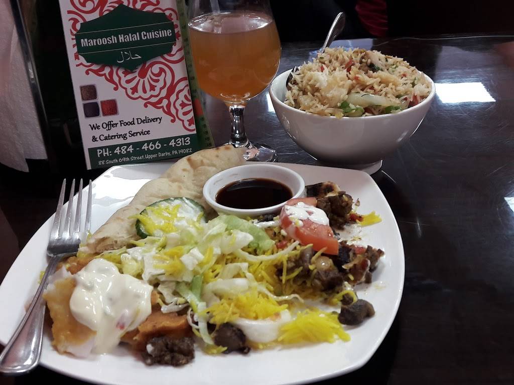 Maroosh Halal Cuisine | restaurant | 88 S 69th St, Upper Darby, PA 19082, USA | 4844664313 OR +1 484-466-4313
