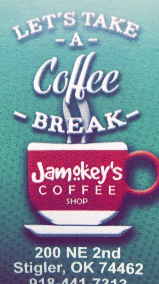 Jamokeys Coffee Shop & Mazzios Go! | meal takeaway | 200 NE 2nd St, Stigler, OK 74462, USA | 9184417313 OR +1 918-441-7313