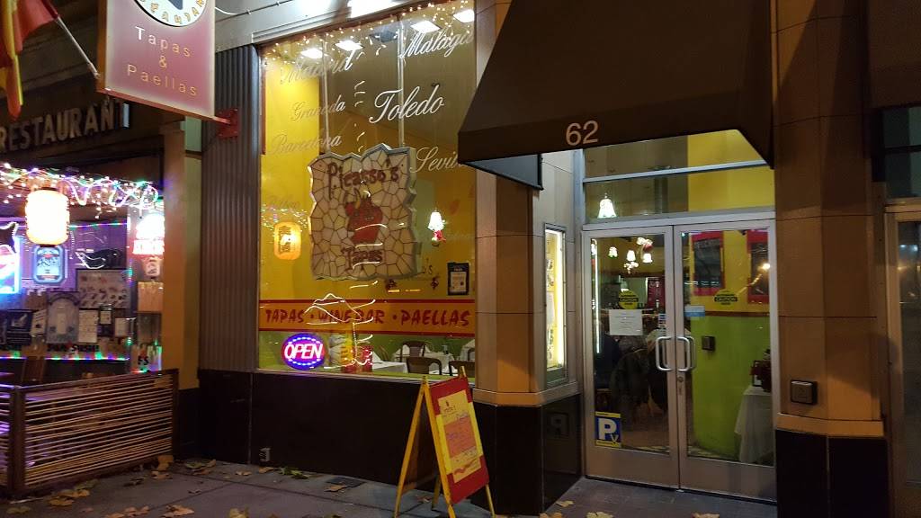 Picassos | restaurant | 62 W Santa Clara St, San Jose, CA 95113, USA | 4082984400 OR +1 408-298-4400
