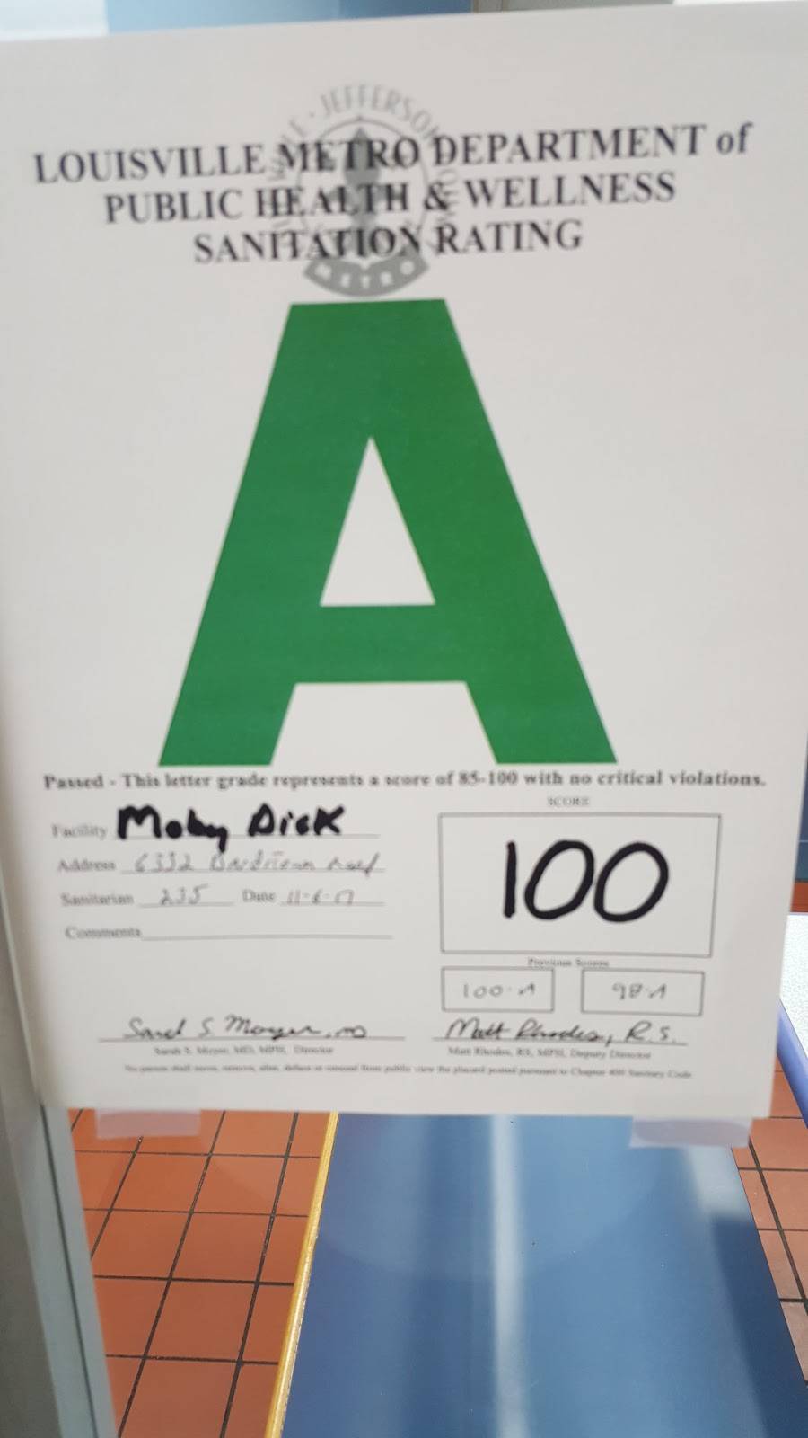 Moby Dick Restaurants | restaurant | 6300 Bardstown Rd, Louisville, KY 40291, USA | 5022394827 OR +1 502-239-4827