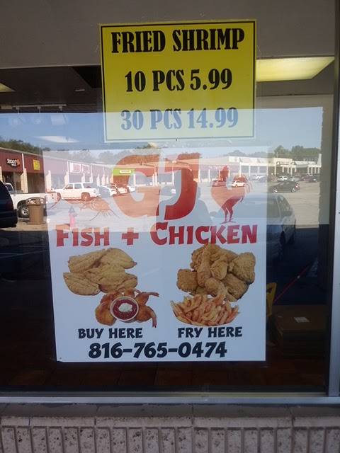 GJ Fish & Chicken | restaurant | 6807 Longview Rd, Kansas City, MO 64134, USA | 8167650474 OR +1 816-765-0474
