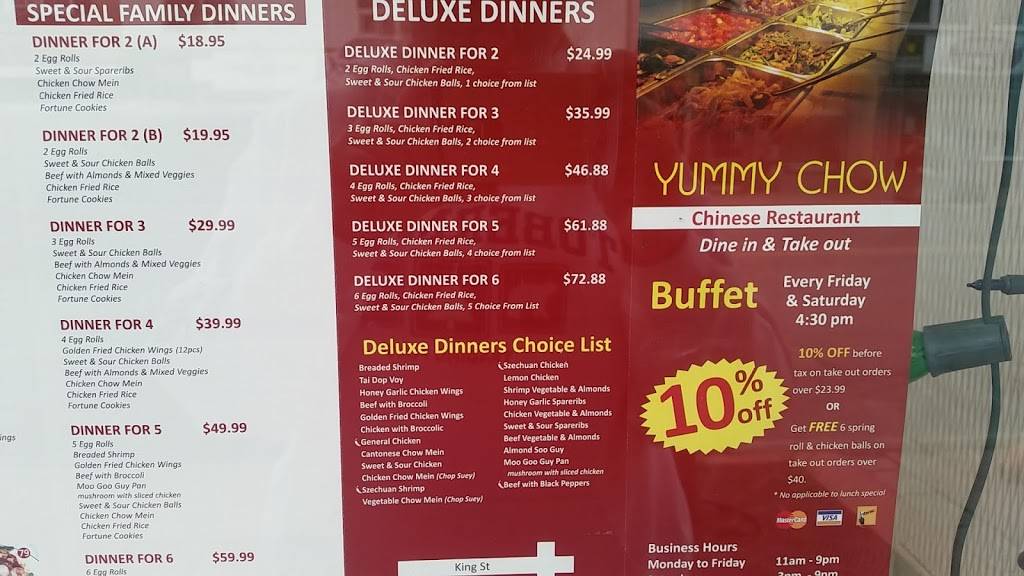 Yummy Chow Chinese Restaurant | restaurant | 162 Main Street of Delhi, Delhi, ON N4B 2L9, Canada | 5195823938 OR +1 519-582-3938