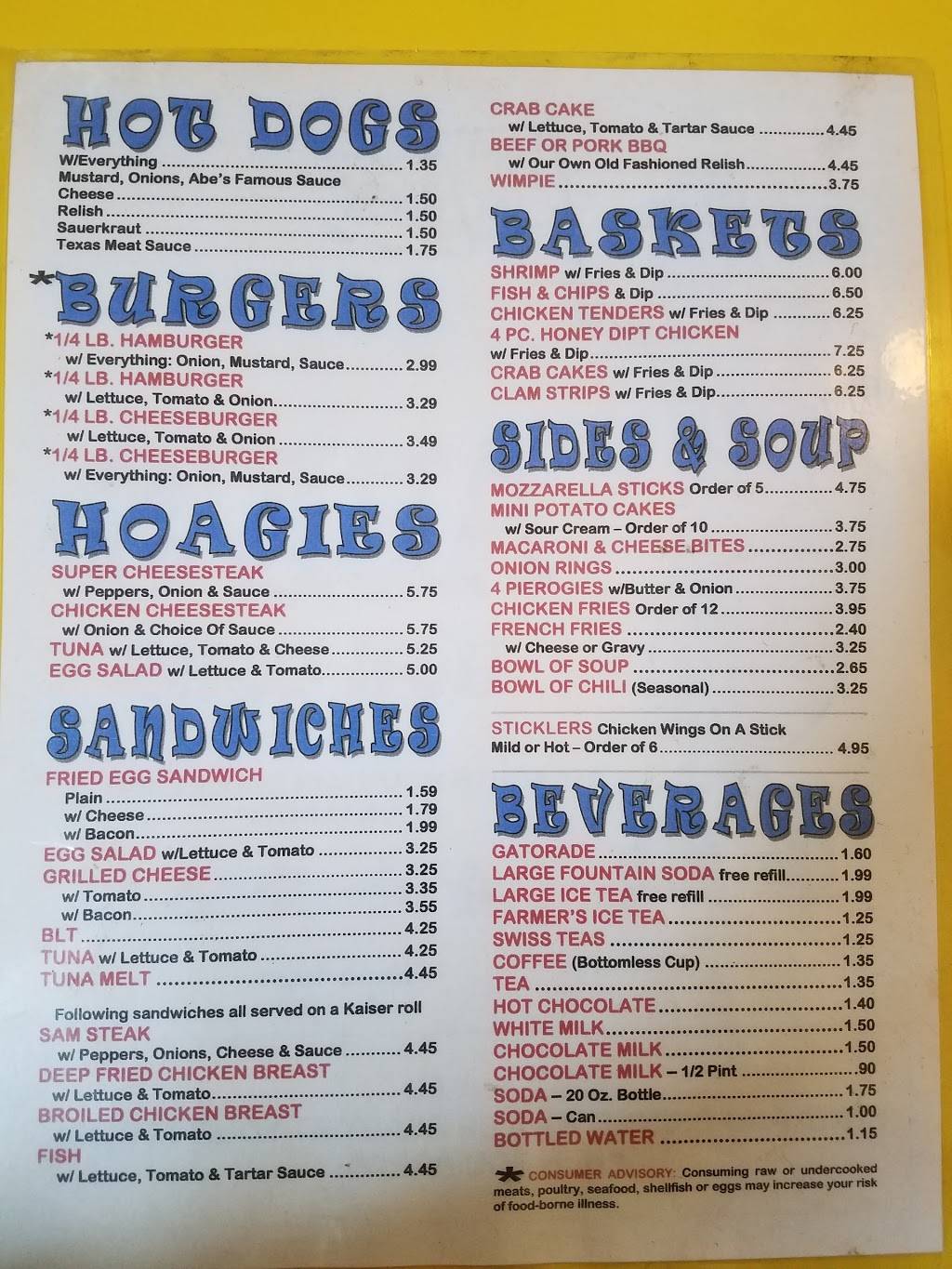 Abes Hot Dogs | restaurant | 315 S Mountain Blvd, Mountain Top, PA 18707, USA | 5704740388 OR +1 570-474-0388