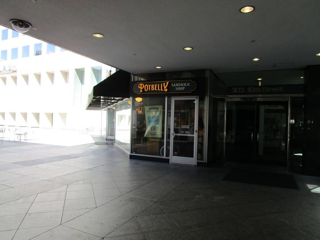 Potbelly Sandwich Shop | restaurant | 303 16th St Mall Suite 180, Denver, CO 80202, USA | 3035869360 OR +1 303-586-9360