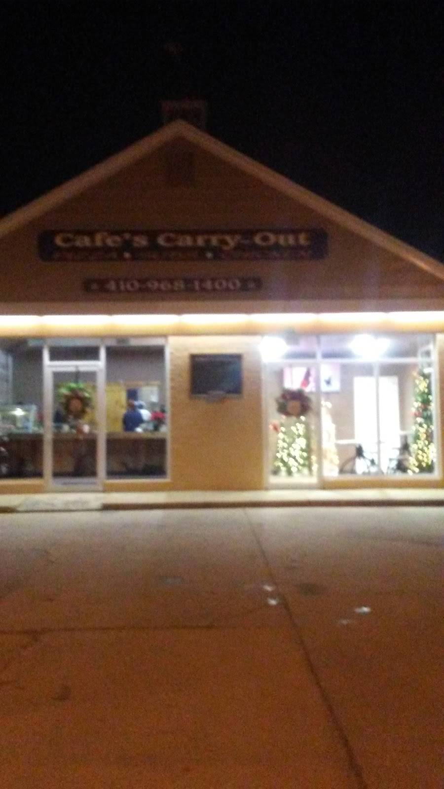 Cafes Carryout | meal takeaway | 1108 W Main St, Crisfield, MD 21817, USA | 4109681400 OR +1 410-968-1400