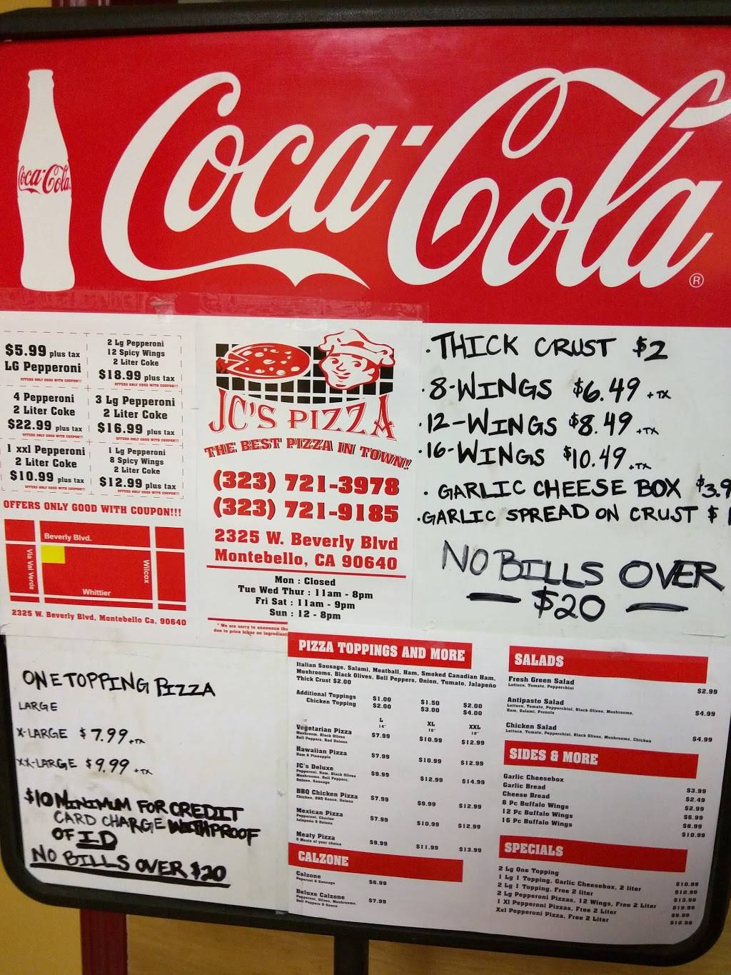 J Cs Pizza | restaurant | 2325 W Beverly Blvd, Montebello, CA 90640, USA | 3237213978 OR +1 323-721-3978