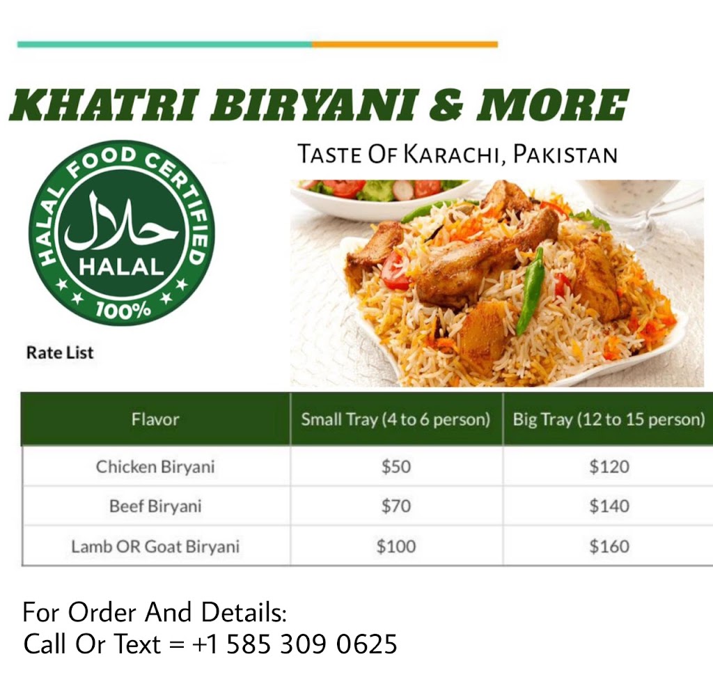 Khatri Biryani & More | restaurant | 36 Gawaine Ln, Rochester, NY 14623, USA | 5853090625 OR +1 585-309-0625