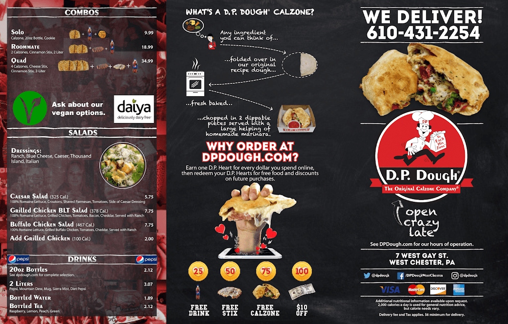 D.P. Dough West Chester | restaurant | 7 W Gay St, West Chester, PA 19380, USA | 6104312254 OR +1 610-431-2254