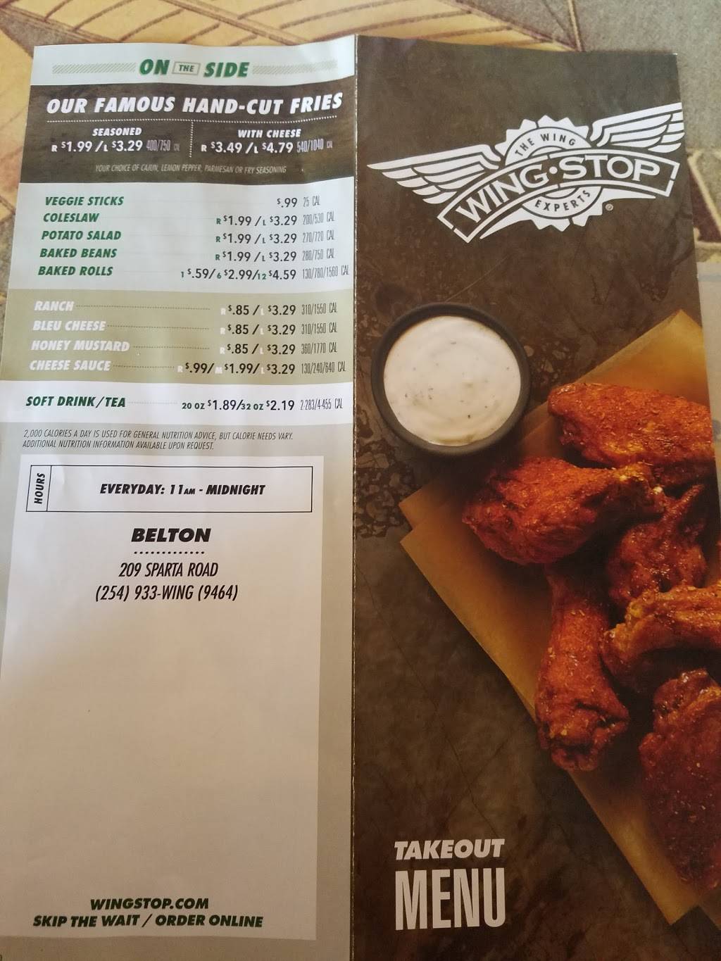 Wingstop | restaurant | 209 Sparta Rd, Belton, TX 76513, USA | 2549339464 OR +1 254-933-9464