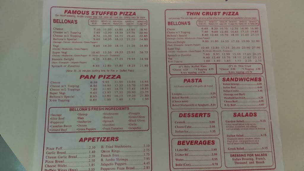 Bellonas Pizza | restaurant | 3447 W Montrose Ave, Chicago, IL 60618, USA | 7735888500 OR +1 773-588-8500