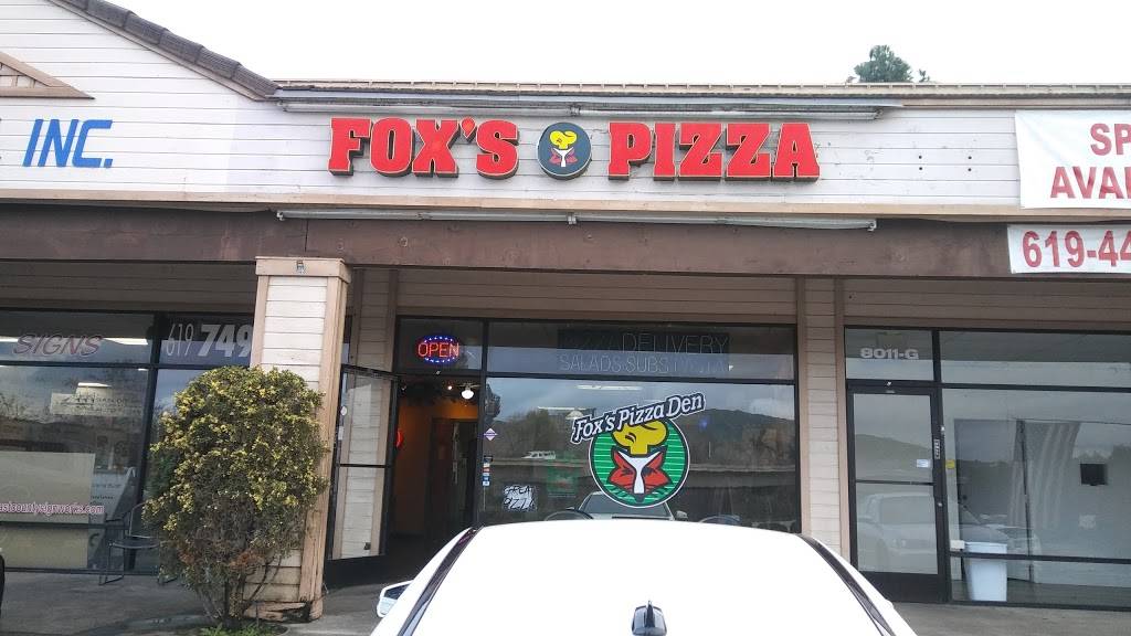 Foxs Pizza Den | restaurant | 8011 Mission Gorge Rd Ste H, Santee, CA 92071, USA | 6197494165 OR +1 619-749-4165