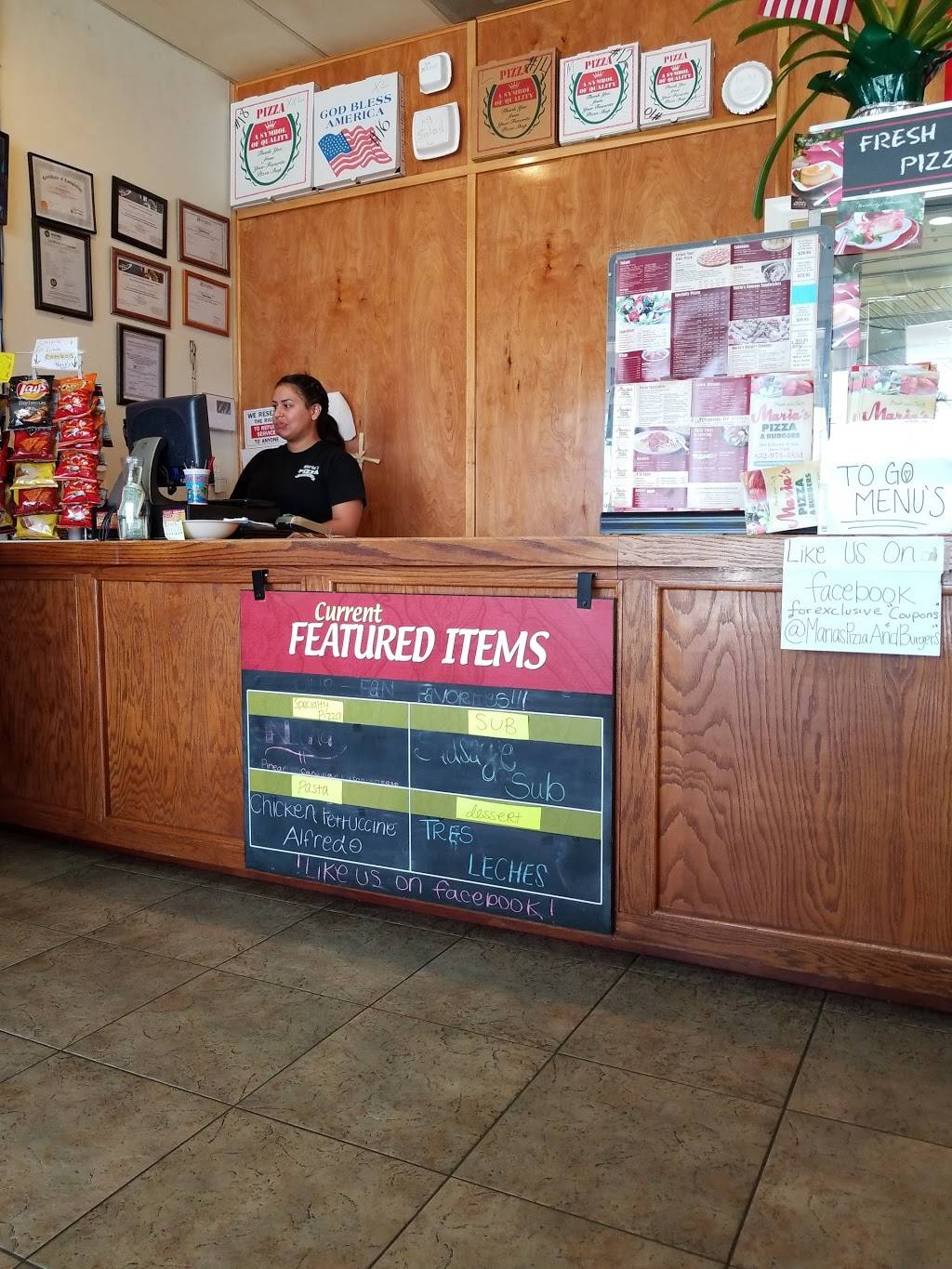 Marias Pizza & Burgers | restaurant | 3811 N Fry Rd c, Katy, TX 77449, USA | 8329744851 OR +1 832-974-4851