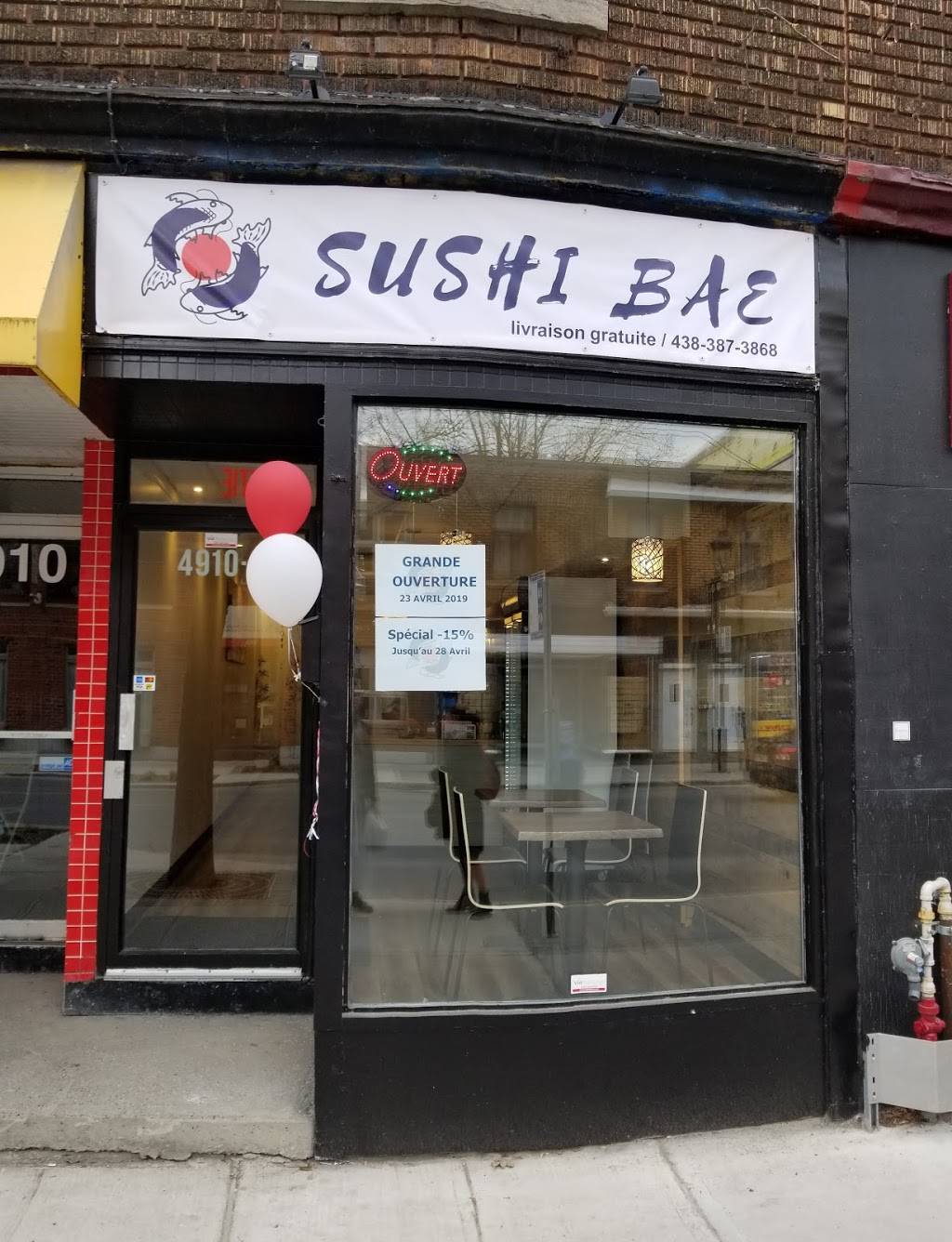 Sushi Bae | restaurant | 4910A Rue Wellington, Verdun, QC H4G 1X6, Canada | 4383873868 OR +1 438-387-3868