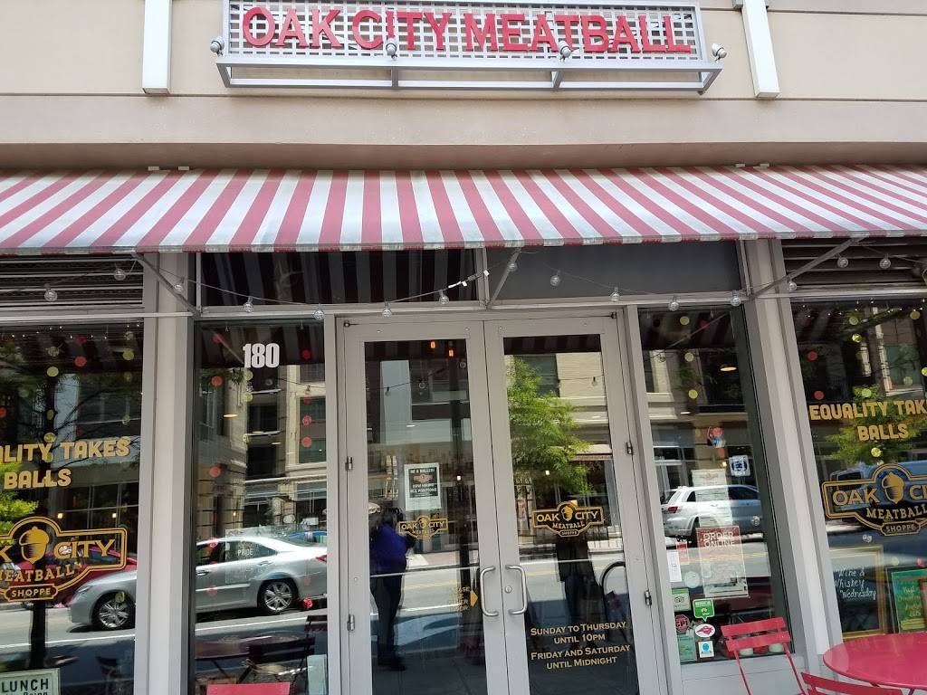 Oak City Meatball Shoppe | restaurant | 180 E Davie St, Raleigh, NC 27601, USA | 9197149014 OR +1 919-714-9014