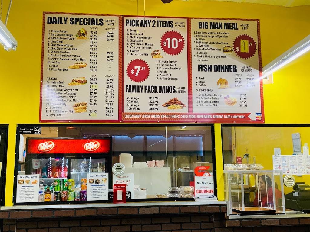 New Star Gyros Fish and Chicken | restaurant | 5952 Roosevelt Rd, Chicago, IL 60644, USA | 7733098018 OR +1 773-309-8018