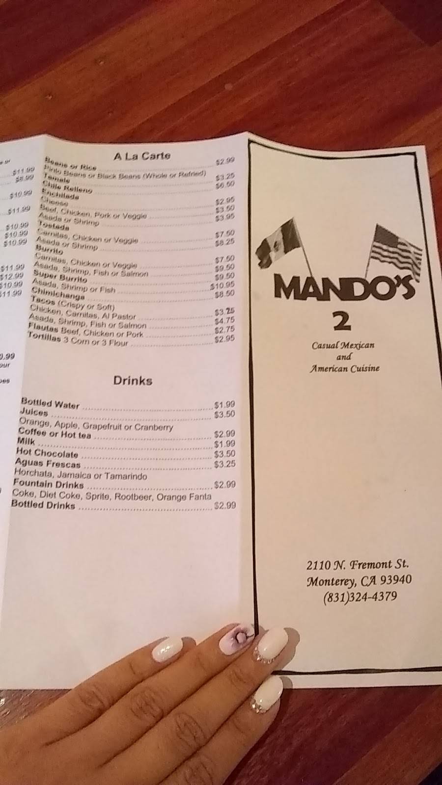Mandos restaurant | restaurant | 2110 N Fremont St, Monterey, CA 93940, USA | 8313244379 OR +1 831-324-4379
