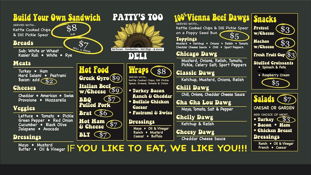 Pattys Too | restaurant | 217 S 7th St, Delavan, WI 53115, USA | 2627256591 OR +1 262-725-6591