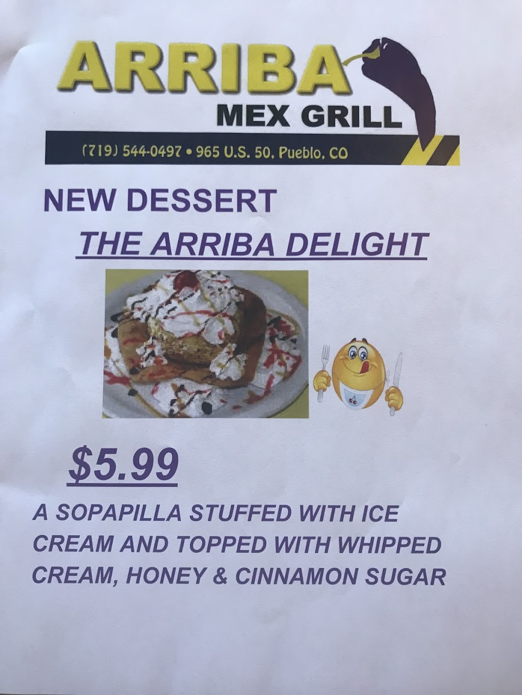 Arriba Mexican Grill | restaurant | 965 US-50, Pueblo, CO 81008, USA | 7195440497 OR +1 719-544-0497