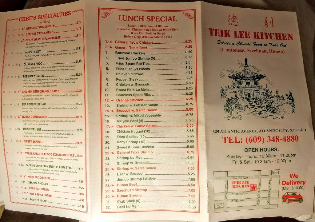 Teik Lee Kitchen | restaurant | 325 Atlantic Ave, Atlantic City, NJ 08401, USA | 6093484880 OR +1 609-348-4880