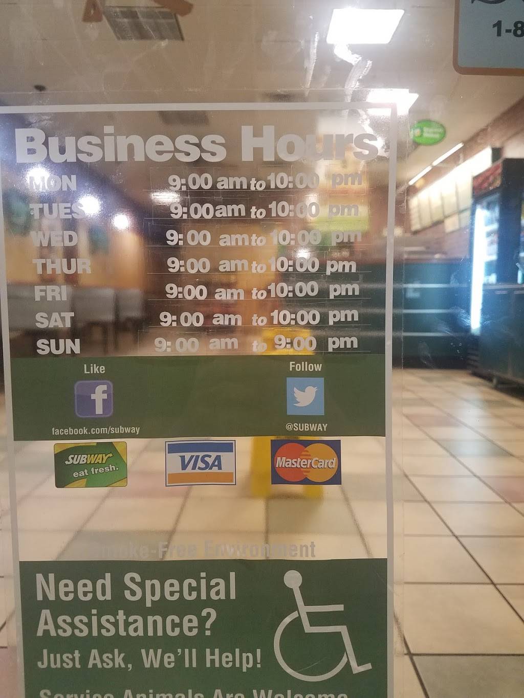 Subway Restaurants | restaurant | 7654 Oak Ridge Hwy, Knoxville, TN 37931, USA | 8655395233 OR +1 865-539-5233