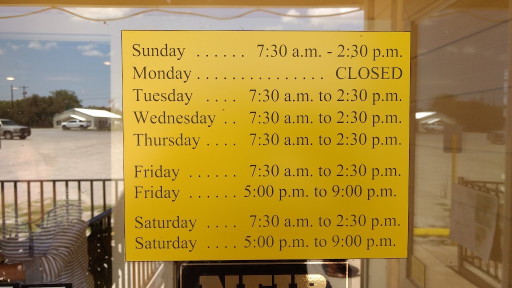 City Limits Restaurant | restaurant | 1031 US-87 E, Eden, TX 76837, USA | 3258695663 OR +1 325-869-5663