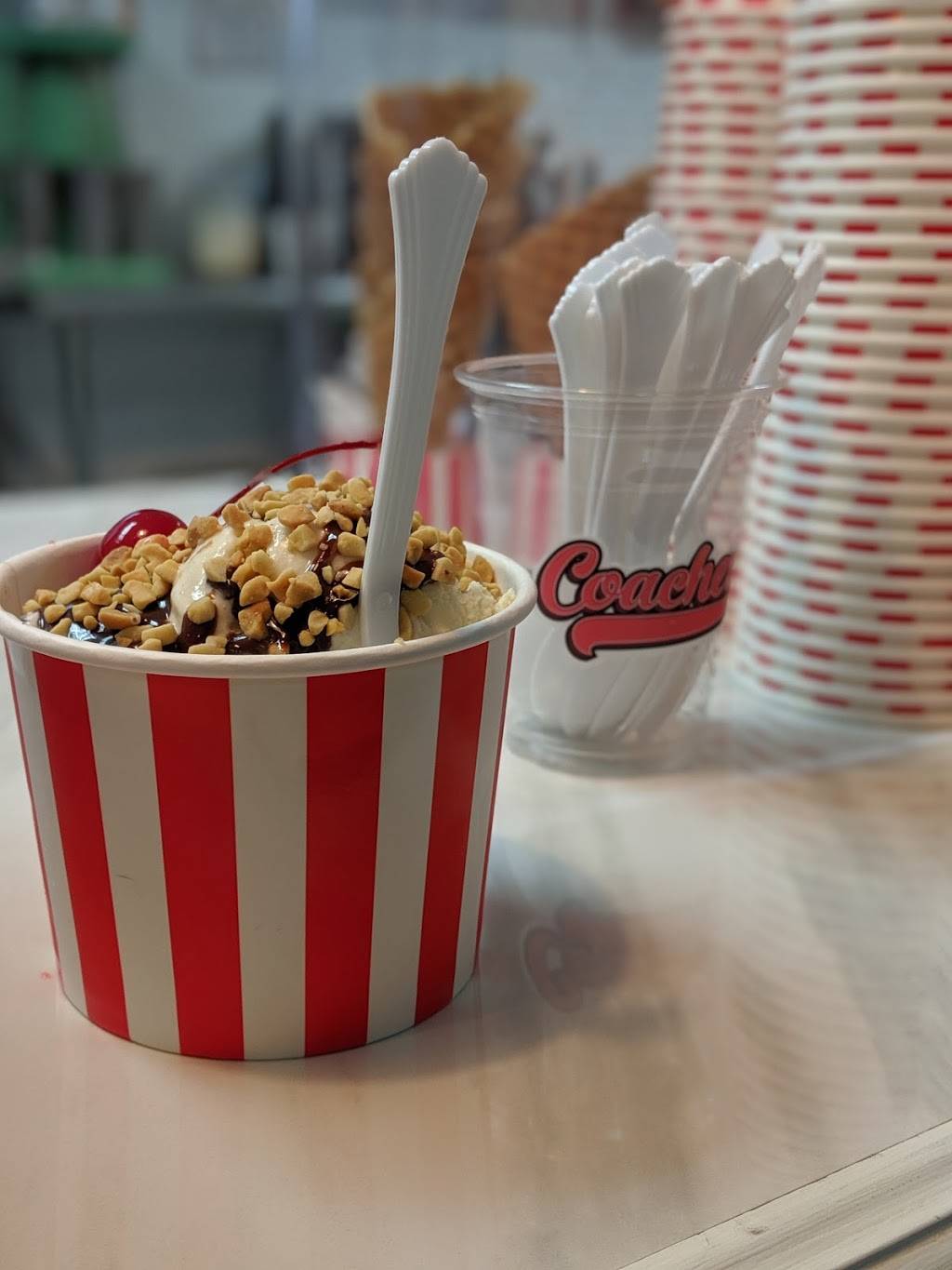 Coaches - Old Fashion Ice Cream Parlor | restaurant | 3345 Kimber Dr suite d, Newbury Park, CA 91320, USA | 8053756555 OR +1 805-375-6555