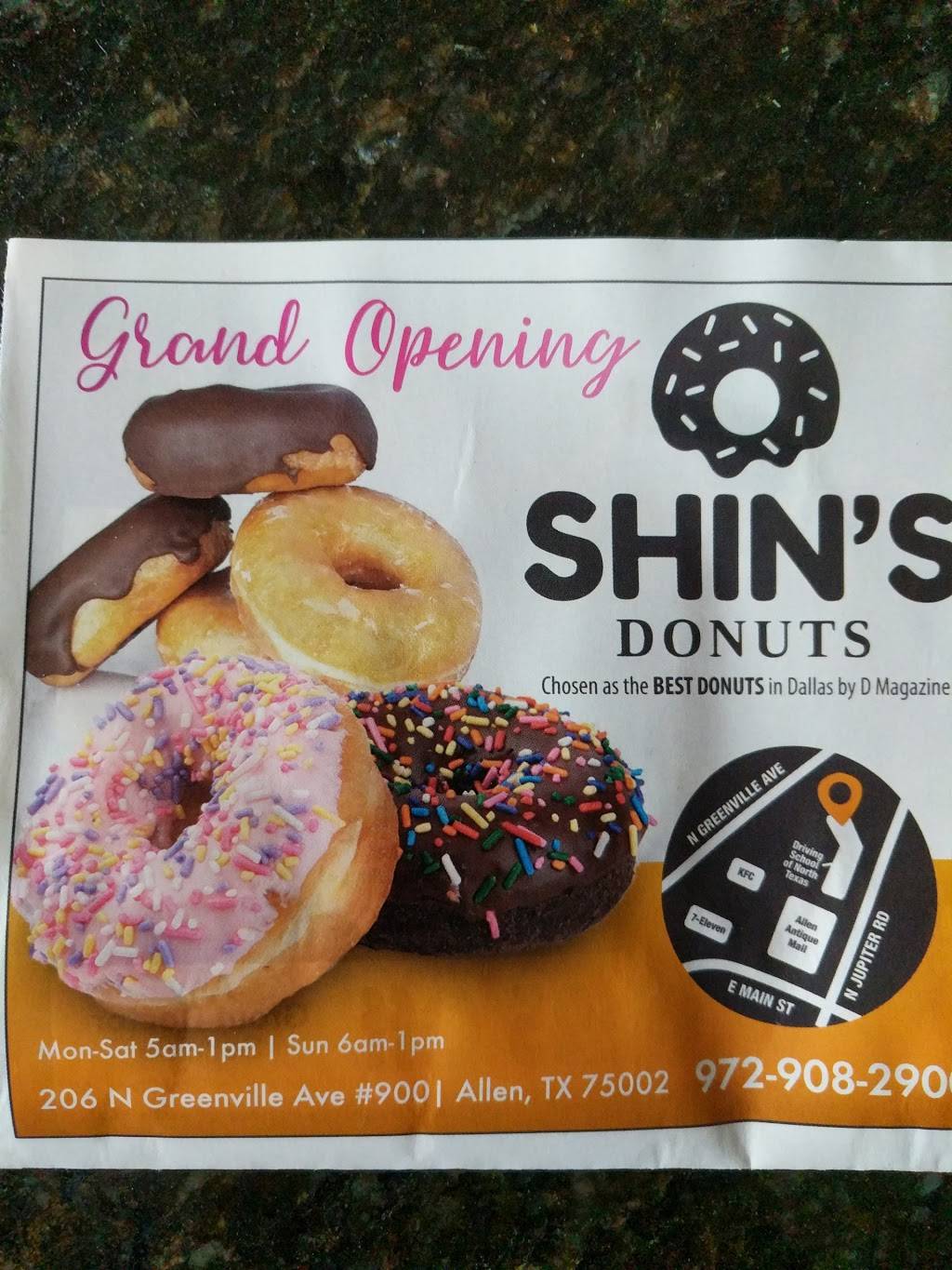Shins Donuts | restaurant | 206 N Greenville Ave #900, Allen, TX 75002, USA | 9729082900 OR +1 972-908-2900