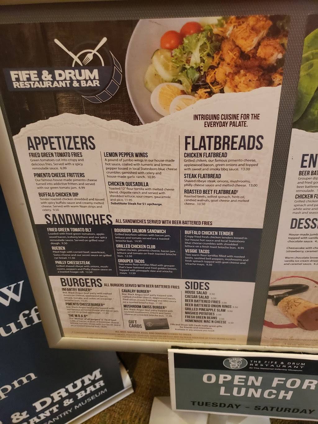 Fife & Drum Restaurant | restaurant | 1775 Legacy Way #235, Columbus, GA 31903, USA | 7066855801 OR +1 706-685-5801