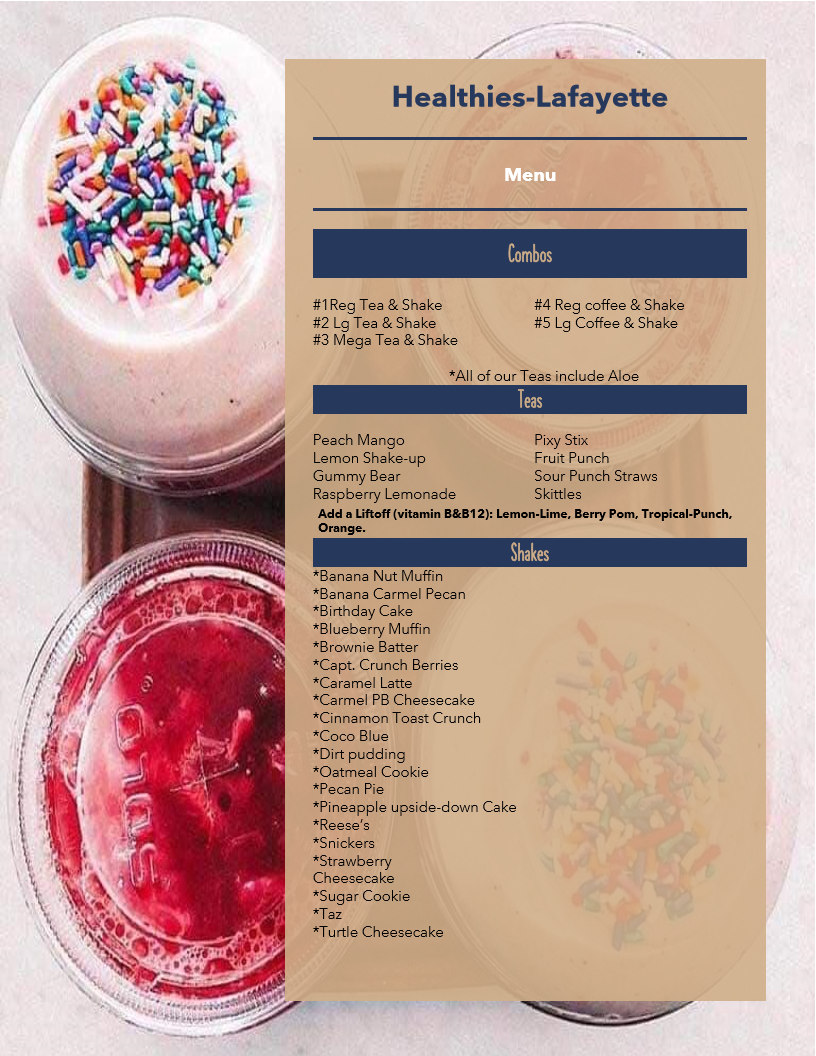 Healthies-Lafayette | restaurant | 1400 Teal Rd Suite 2A, Lafayette, IN 47909, USA | 2194131328 OR +1 219-413-1328