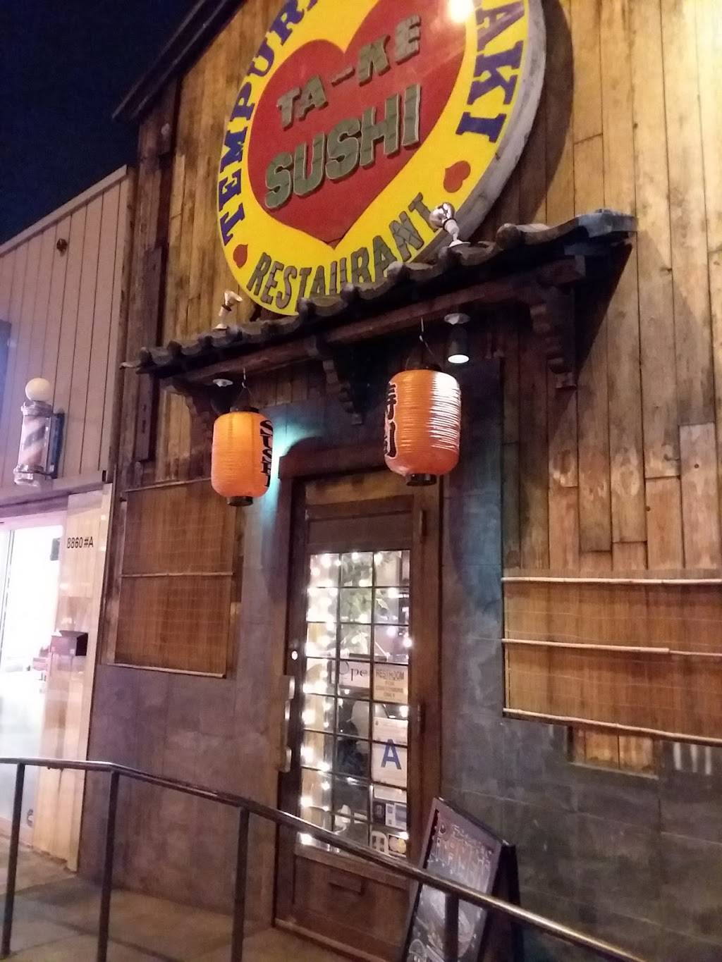 Ta-Ke Sushi Restaurant | restaurant | 8866 Sunset Blvd, West Hollywood, CA 90069, USA | 3106596580 OR +1 310-659-6580