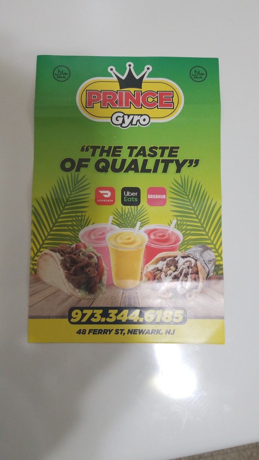 Prince Gyro | restaurant | 48 Ferry St, Newark, NJ 07105, USA | 9733446185 OR +1 973-344-6185