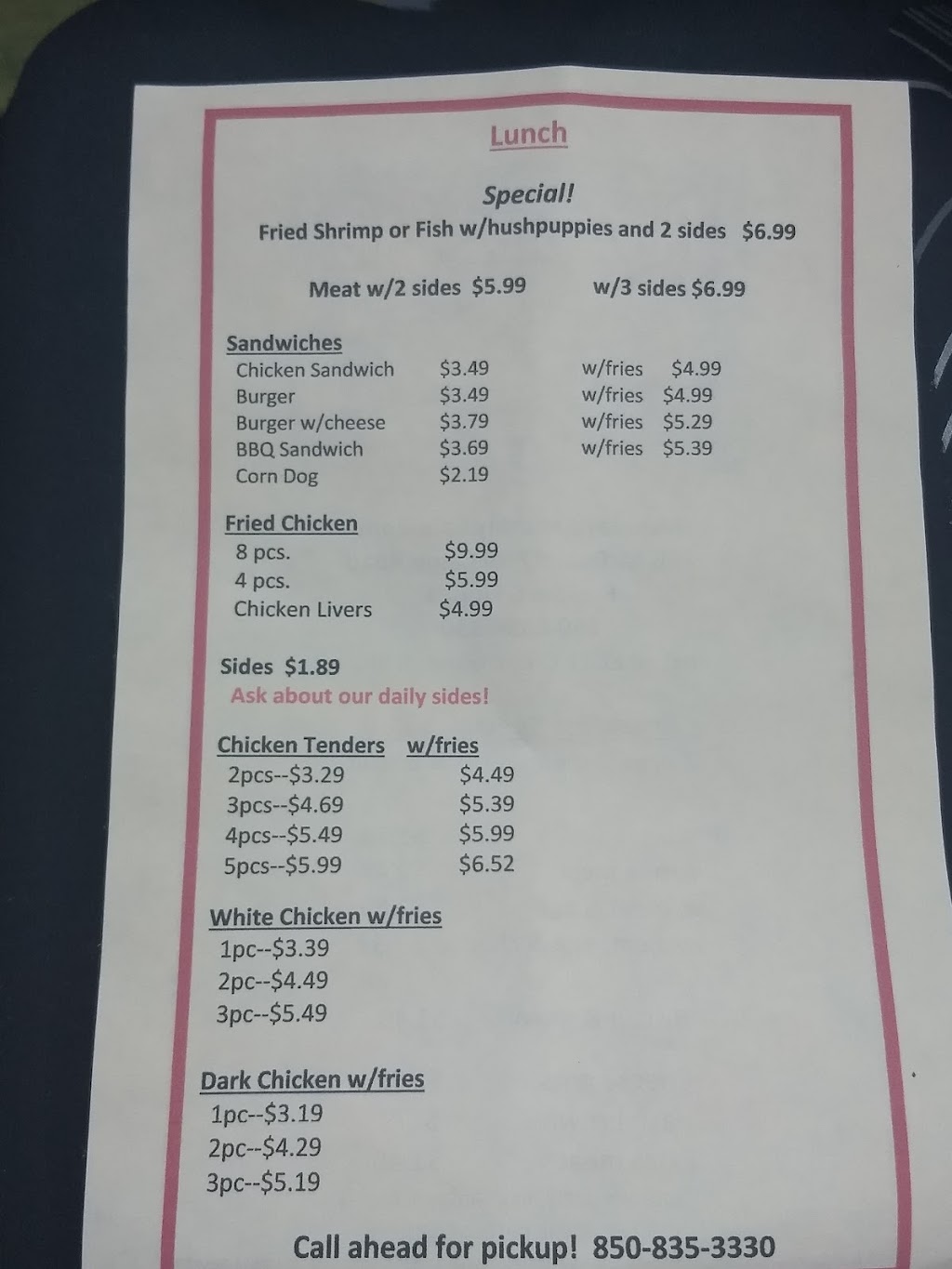 Black Creek Diner | restaurant | 25 McDaniels Fishcamp Rd, Freeport, FL 32439, USA | 8508353330 OR +1 850-835-3330