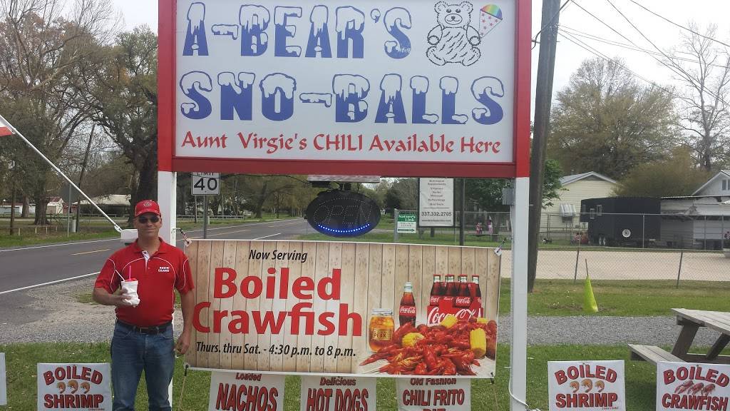 A-Bears Sno-Balls | restaurant | 802 S Main St, Breaux Bridge, LA 70517, USA | 3372984084 OR +1 337-298-4084